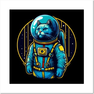 Astronaut cat Posters and Art